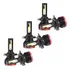 Kit 6 Ultra Led Nano Luz Alto Baixo Milha 22000 Lumens 6500k