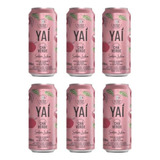 Kit 6 Un Cha Verde Lichia Zero Acucar Yai Lata 290ml