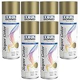 Kit 6 Unidades Tinta Tekbond Spray Uso Geral 350ml Dourado