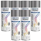 Kit 6 Unidades Tinta Tekbond Spray Uso Geral 350Ml Grafite