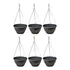 Kit 6 Vaso/cuia Suspenso Para Samambaia + Cabo De Aço Brinde