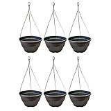 Kit 6 Vaso-cuia Suspenso Para Samambaia E Planta Pendente - Cabo De Aço