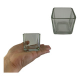 Kit 6 Vaso Vidro Mini Transparente Castiçal Porta Vela 5x5