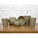 Kit 6 Vasos Tamanhos Variados Decoração Interior Cachepot Ii