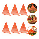 Kit 6 Vassouras Plástica 22 Dente Rastelo Jardim Tramontina