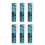 Kit 6 Vedas Calhas Cinza Cartucho 400g 280 Ml Unipega
