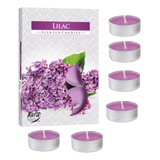 Kit 6 Velas Rechaud Perfumada Lilás Suave Relaxante Harmonia