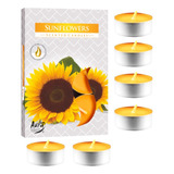 Kit 6 Velas Rechaud Perfumadas Girassol