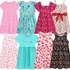 Kit 6 Vestidos Infantis Estampado Roupa De Menina Atacado