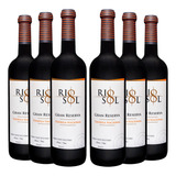 Kit 6 Vinhos Rio Sol Gran Reserva Touriga Nacional 6x750ml