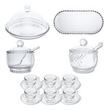 Kit 6 Xícaras Café travessa quejeira açucareiro melera Wolff