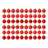 Kit 60 Bolas Bolinhas Enfeite Natal 3cm Lisa Fosca Glitter
