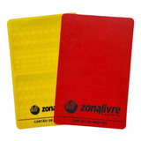 Kit 60 Jogos Cartão De Arbitro Liso Zona Livre