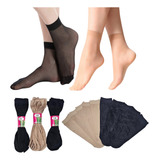 Kit 60 Pares Meia Fina Soquete Feminina Social Atacado