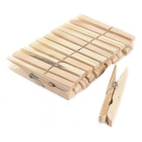 Kit 60 Prendedor De Roupa Madeira Varal Pregador Roupas