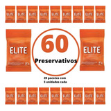 Kit 60 Preservativo Camisinhas Lubrificadas Elite Blowtex