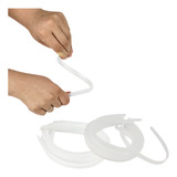Kit 60 Tiaras De Silicone Inquebravel Transparente 10 Mm