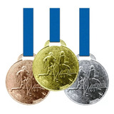 Kit 62 Medalhas Metal 35mm Futebol Ouro Prata Bronze