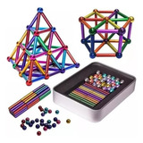 Kit 63 Pcs Conjunto De Brinquedos Magnéticos De Bola E Vara