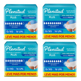 Kit 64 Fralda Geriátrica Plenitud Plus G xg Roupa Intima
