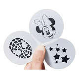 Kit 64 Stencil Molde Para Pintura Facial Ou Decorar Café