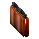 Kit 66 Growler Pet 1 Litro Ambar Com Tampa