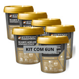 Kit 6un Rejunte Acrilico Extraliso Ceramfix 1kg Platina