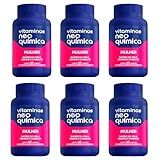 Kit 6un Vitamina Neo Química Mulher Com 60 Comprimidos Pele Unhas E Cabelos