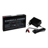 Kit 6v 7 2ah Carregador Para Moto Eletrica