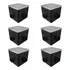 Kit 6x Caixa De Passagem Base Quadrada E Tampa Inox Brustec