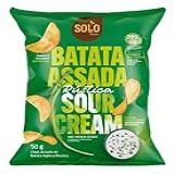 Kit 6X  Chips De Batata Rústica Assado Sour Cream Solo 50g