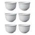 Kit 6x Cumbuca Pote Porcelana 200ml Bowl Tigela Hotel Caldo Cor Branco