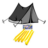 Kit 6x Estacas Para Barraca Tenda Camping Pesca Caça Acampar Cor Amarelo