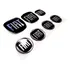 Kit 7 Adesivos Emblema Fiat Preto Black Punto Resinado Res27