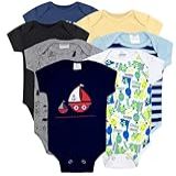 Kit 7 Body Manga Curta Roupa Infantil Bebê Recem Nascido A 12 Meses Inverno Verão Estampado Menino G 6 9M 