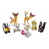 Kit 7 Bonecos Miniatura Bambi Desenho Disney 
