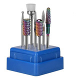 Kit 7 Brocas Tungstênio Diamantada Para Lixadeira Unha