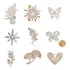 Kit 7 Broche De Strass Cristal Presente Brilho Casamento Diy