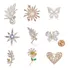 Kit 7 Broches Strass Cristal Para Mulheres Presente Atacado