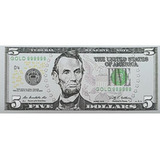Kit 7 Cédulas Dolar Americano Prateadas Replica Bem Realista