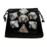 Kit 7 Dados Rpg De Mesa Opaco D d D4 D6 D8 D10 D10 D12 D20