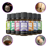 Kit 7 Essências Aromafleur Hidrossoluvel Com Oleo Essencial Para Aromatizador Difusor Elétrico Umidificador De Ambientes De Tomada Ultrassonico Base Água Aromaterapia Home Spray Varetas Velas Refil