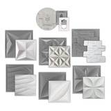 Kit 7 Formas Para Fabricar Revestimento Gesso 3d 30x30