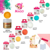 Kit 7 Glitter Comestível Mago E Pulverizador Confeitaria