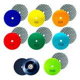 Kit 7 Lixas Diamantadas Colmeia Polimento Seco Granito