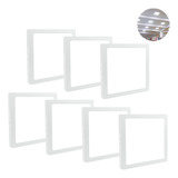 Kit 7 Painel Plafon Led 25w Sobrepor Quadrado Fino Luz Frio