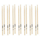 Kit 7 Pares Baquetas Nova By Vic Firth 7a Hickory Ponta Made
