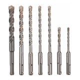 Kit 7 Pçs Broca Videa Sds Plus 5 Á 16mm Concreto P martelete