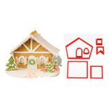 Kit 7 Pçs Natal Casinha Gingerbread Cortador Biscoito