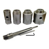 Kit 7 Pçs Serra Copo Concreto Videa C haste Sds Plus 250mm